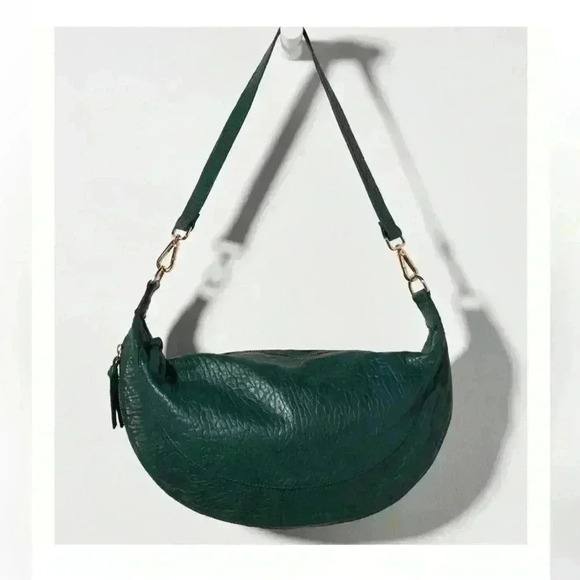 Anthropologie Handbags - Anthropologie Bubble Leather Shoulder Bag  green